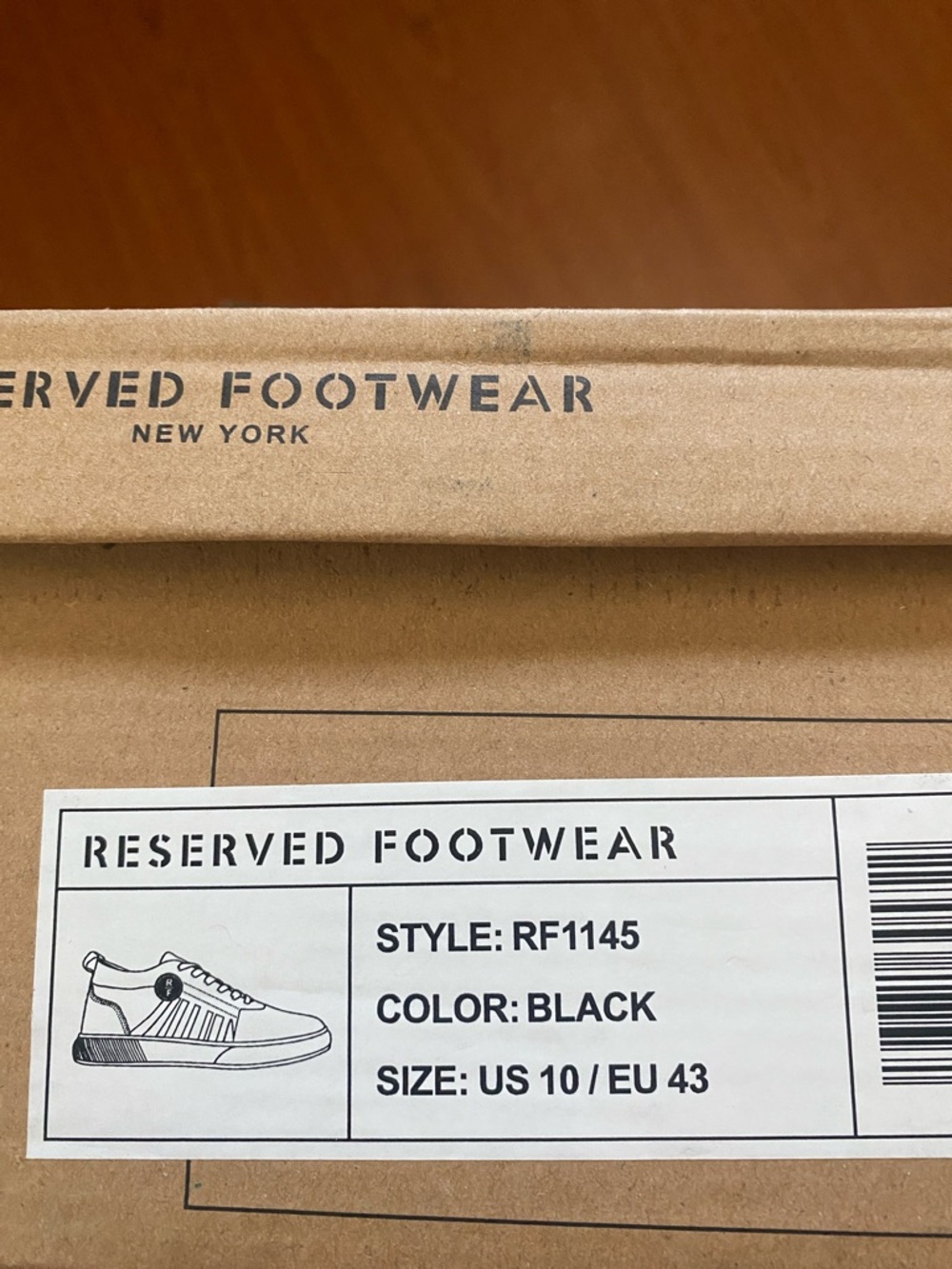Reserved Footwear Black Low-Top Sneakers Size 10